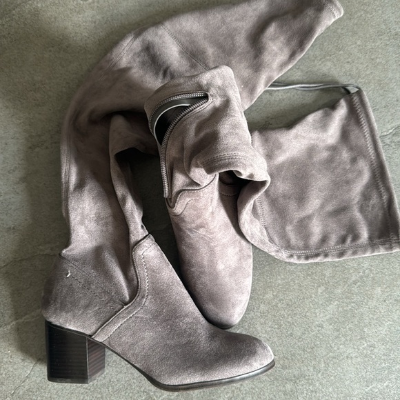 Grey Soft Suede Aldo Boots - Picture 2 of 6